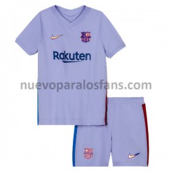 Camiseta de Fútbol FC Barcelona Niño Exterior 2021-2022 Manga Corta