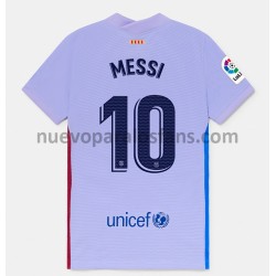 Camiseta de Fútbol FC Barcelona Lionel Messi 10 Exterior 2021-2022 Manga Corta