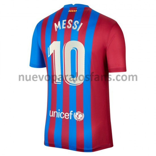 Camiseta de Fútbol FC Barcelona Lionel Messi 10 Casa 2021-2022 Manga Corta