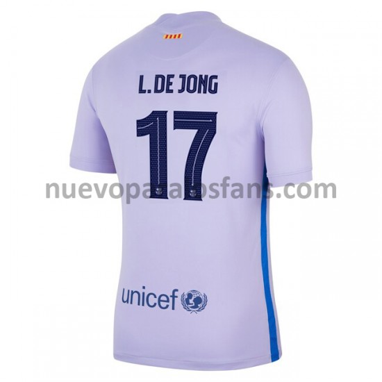 Camiseta de Fútbol FC Barcelona Luke De Jong 17 Exterior 2021-2022 Manga Corta