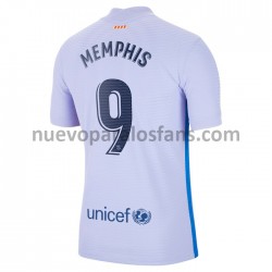 Camiseta de Fútbol FC Barcelona Memphis Depay 9 Exterior 2021-2022 Manga Corta
