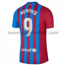 Camiseta de Fútbol FC Barcelona Memphis Depay 9 Casa 2021-2022 Manga Corta