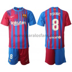 Camiseta de Fútbol FC Barcelona Miralem Pjanic 8 Niño Casa 2021-2022 Manga Corta