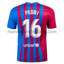 Camiseta de Fútbol FC Barcelona Pedri 16 Casa 2021-2022 Manga Corta