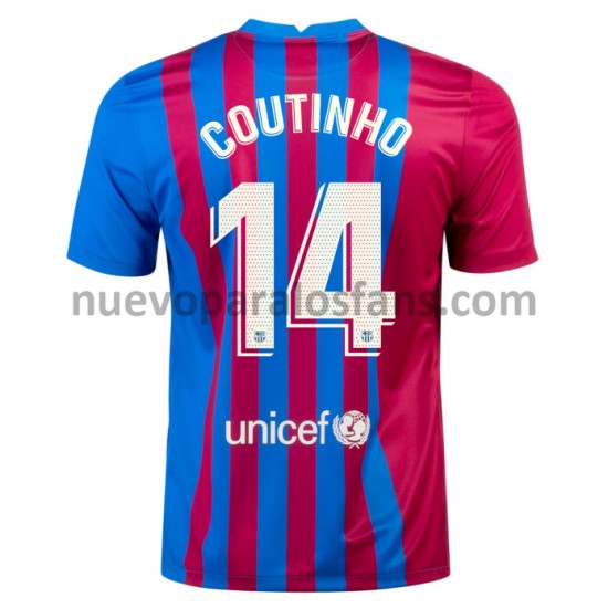 Camiseta de Fútbol FC Barcelona Philippe Coutinho 14 Casa 2021-2022 Manga Corta
