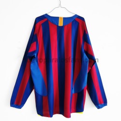 Camiseta de Fútbol FC Barcelona Retro Casa 2005-2006 Manga Larga