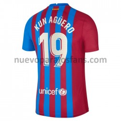 Camiseta de Fútbol FC Barcelona Sergio Aguero 19 Casa 2021-2022 Manga Corta