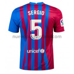 Camiseta de Fútbol FC Barcelona Sergio Busquets 5 Casa 2021-2022 Manga Corta