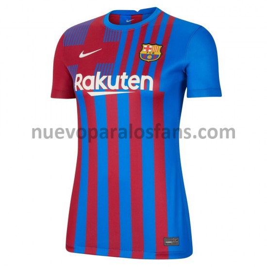 Camiseta de Fútbol FC Barcelona Mujer Casa 2021-2022 Manga Corta