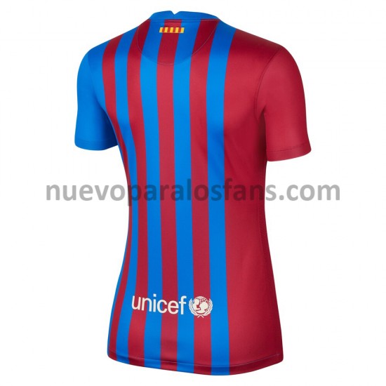 Camiseta de Fútbol FC Barcelona Mujer Casa 2021-2022 Manga Corta