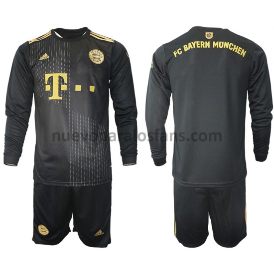 Camiseta de Fútbol Bayern de Múnich Niño Exterior 2021-2022 Manga Larga