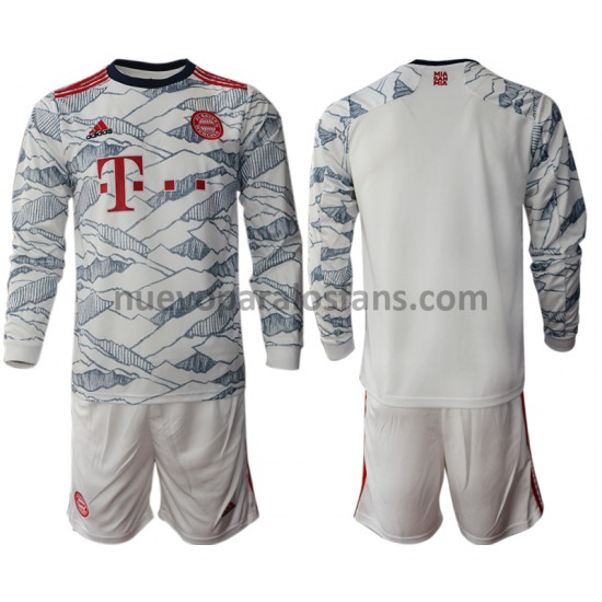 Camiseta de Fútbol Bayern de Múnich Niño Tercera 2021-2022 Manga Larga