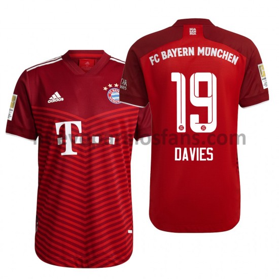 Camiseta de Fútbol Bayern de Múnich Alphonso Davies 19 Casa 2021-2022 Manga Corta