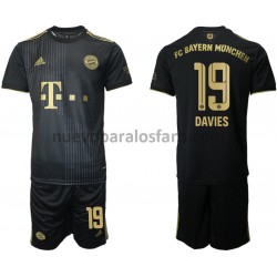 Camiseta de Fútbol Bayern de Múnich Alphonso Davies 19 Niño Exterior 2021-2022 Manga Corta