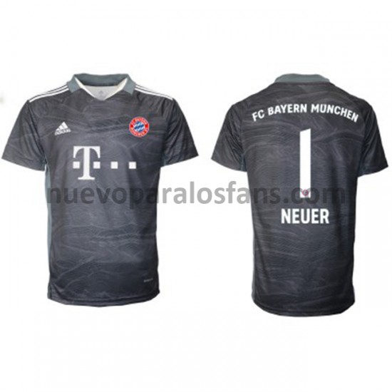 Camiseta de Fútbol Bayern de Múnich Portero Manuel Neuer 1 Exterior 2021-2022 Manga Corta