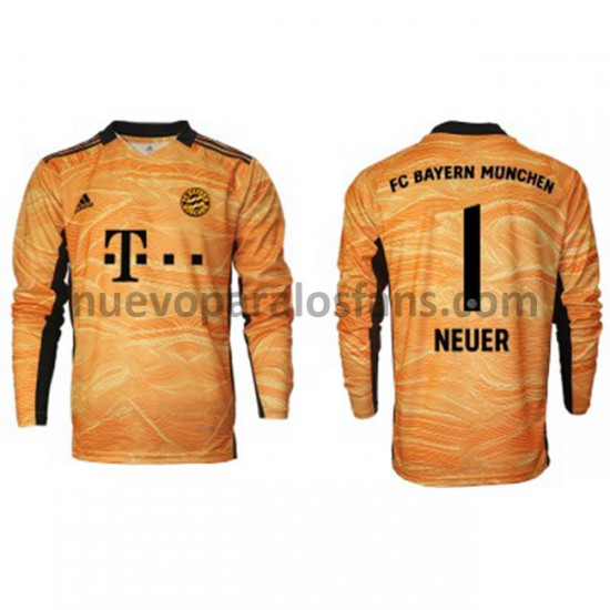 Camiseta de Fútbol Bayern de Múnich Portero Manuel Neuer 1 Casa 2021-2022 Manga Larga