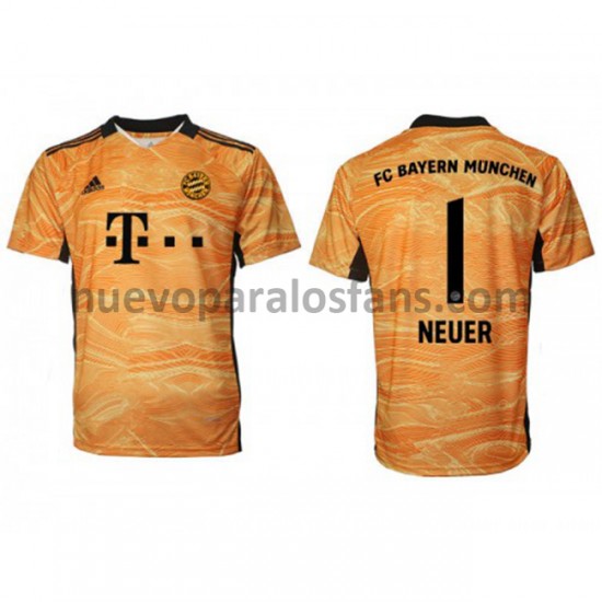 Camiseta de Fútbol Bayern de Múnich Portero Manuel Neuer 1 Casa 2021-2022 Manga Corta