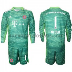 Camiseta de Fútbol Bayern de Múnich Portero Manuel Neuer 1 Niño Tercera 2021-2022 Manga Larga