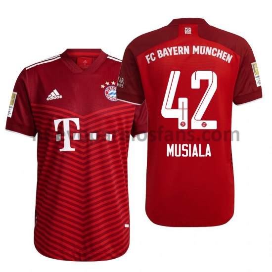 Camiseta de Fútbol Bayern de Múnich Jamal Musiala 42 Casa 2021-2022 Manga Corta