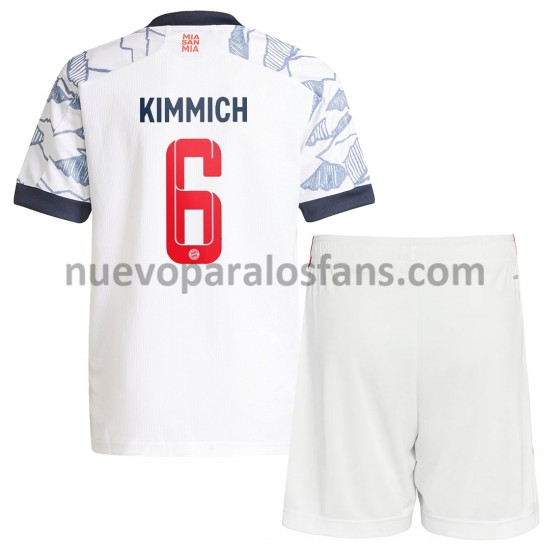 Camiseta de Fútbol Bayern de Múnich Joshua Kimmich 6 Niño Tercera 2021-2022 Manga Corta