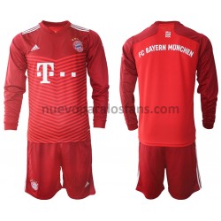 Camiseta de Fútbol Bayern de Múnich Niño Casa 2021-2022 Manga Larga