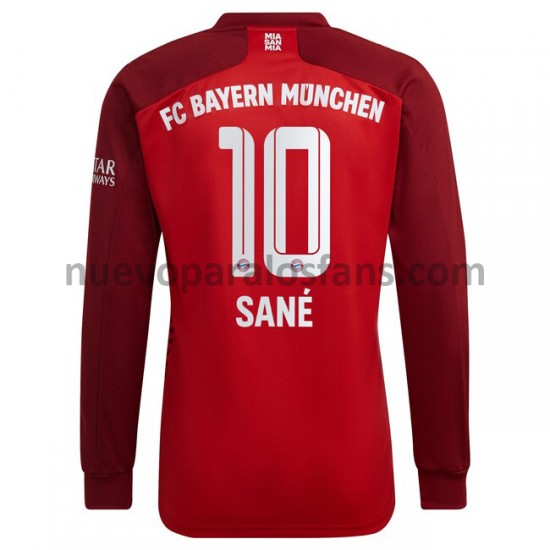 Camiseta de Fútbol Bayern de Múnich Leroy Sane 10 Casa 2021-2022 Manga Larga