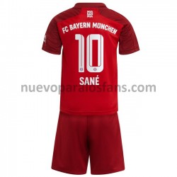 Camiseta de Fútbol Bayern de Múnich Leroy Sane 10 Niño Casa 2021-2022 Manga Corta
