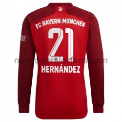 Camiseta de Fútbol Bayern de Múnich Lucas Hernandez 21 Casa 2021-2022 Manga Larga