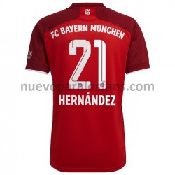 Camiseta de Fútbol Bayern de Múnich Lucas Hernandez 21 Casa 2021-2022 Manga Corta