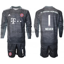 Camiseta de Fútbol Bayern de Múnich Manuel Neuer 1 Portero Niño Exterior 2021-2022 Manga Larga