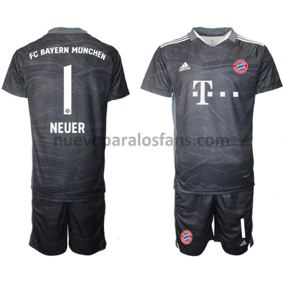 Camiseta de Fútbol Bayern de Múnich Manuel Neuer 1 Portero Niño Exterior 2021-2022 Manga Corta
