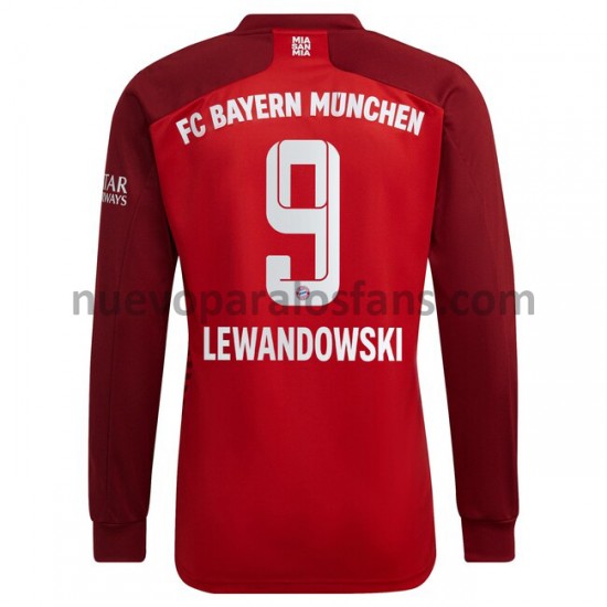 Camiseta de Fútbol Bayern de Múnich Robert Lewandowski 9 Casa 2021-2022 Manga Larga