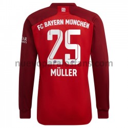 Camiseta de Fútbol Bayern de Múnich Thomas Muller 25 Casa 2021-2022 Manga Larga