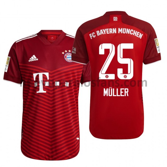 Camiseta de Fútbol Bayern de Múnich Thomas Muller 25 Casa 2021-2022 Manga Corta