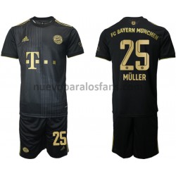 Camiseta de Fútbol Bayern de Múnich Thomas Muller 25 Niño Exterior 2021-2022 Manga Corta