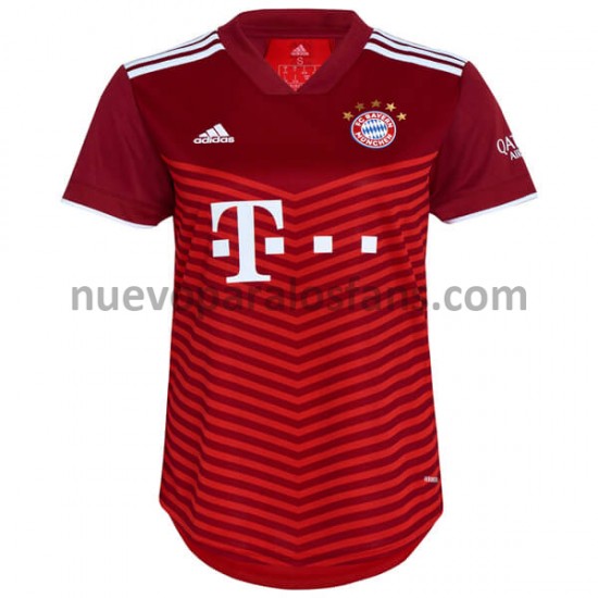 Camiseta de Fútbol Bayern de Múnich Mujer Casa 2021-2022 Manga Corta