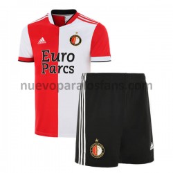 Camiseta de Fútbol Feyenoord Rotterdam Niño Casa 2021-2022 Manga Corta