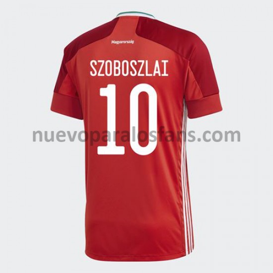 Camiseta de Fútbol Hungría Dominik Szoboszlai 10 Casa Euro 2020 Manga Corta