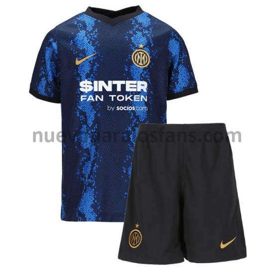 Camiseta de Fútbol Inter Milan Niño Casa 2021-2022 Manga Corta