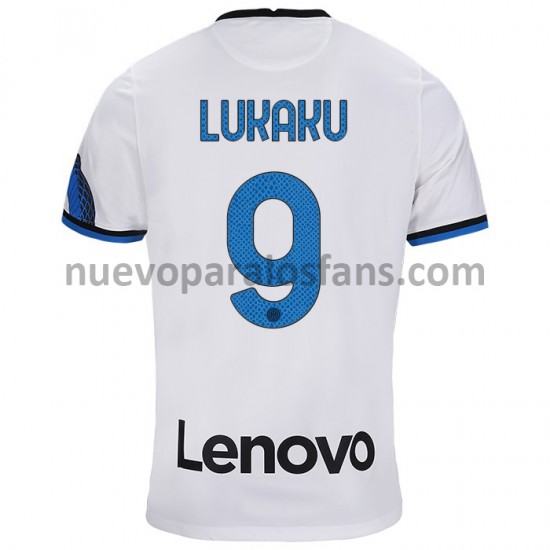 Camiseta de Fútbol Inter Milan Romelu Lukaku 9 Exterior 2021-2022 Manga Corta