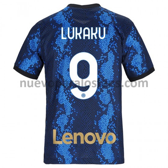 Camiseta de Fútbol Inter Milan Romelu Lukaku 9 Casa 2021-2022 Manga Corta