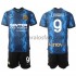 Camiseta de Fútbol Inter Milan Romelu Lukaku 9 Niño Casa 2021-2022 Manga Corta