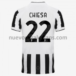 Camiseta de Fútbol Juventus Federico Chiesa 22 Casa 2021-2022 Manga Corta