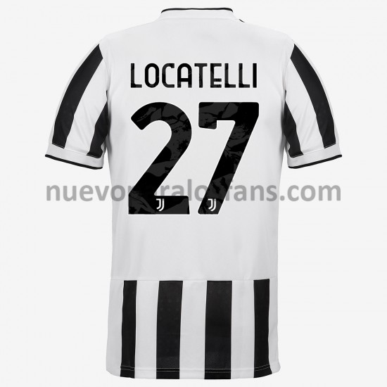 Camiseta de Fútbol Juventus Manuel Locatelli 27 Casa 2021-2022 Manga Corta