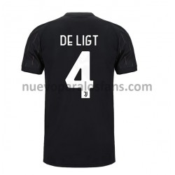 Camiseta de Fútbol Juventus Matthijs de Ligt 4 Exterior 2021-2022 Manga Corta