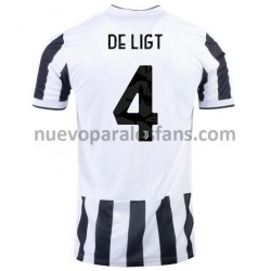 Camiseta de Fútbol Juventus Matthijs de Ligt 4 Casa 2021-2022 Manga Corta