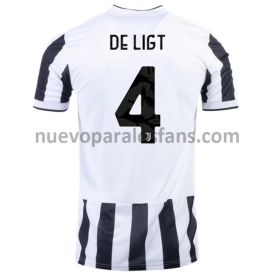Camiseta de Fútbol Juventus Matthijs de Ligt 4 Casa 2021-2022 Manga Corta