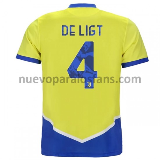 Camiseta de Fútbol Juventus Matthijs de Ligt 4 Tercera 2021-2022 Manga Corta