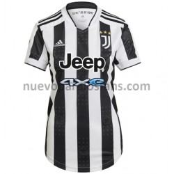 Camiseta de Fútbol Juventus Mujer Casa 2021-2022 Manga Corta