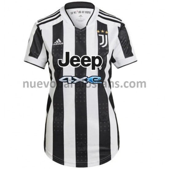 Camiseta de Fútbol Juventus Mujer Casa 2021-2022 Manga Corta